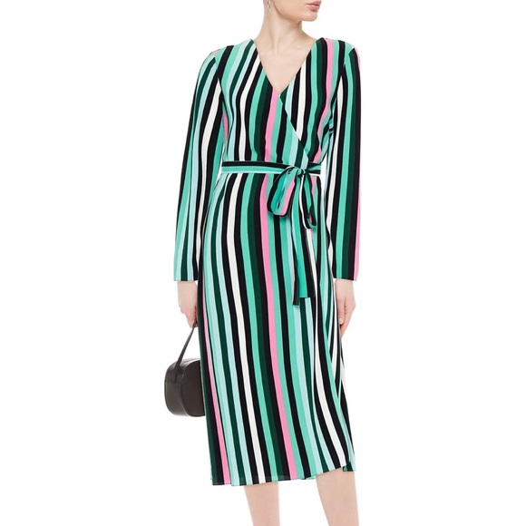 Robe Maxi Diane Von Furstenberg Sans Manches à Rayures Avec Ceinture - Taille 10 - Neuf Avec étiquettes (NWT)